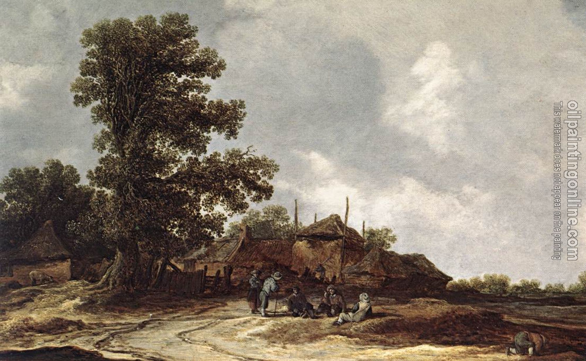 Goyen, Jan van - Farmyard with Haystack